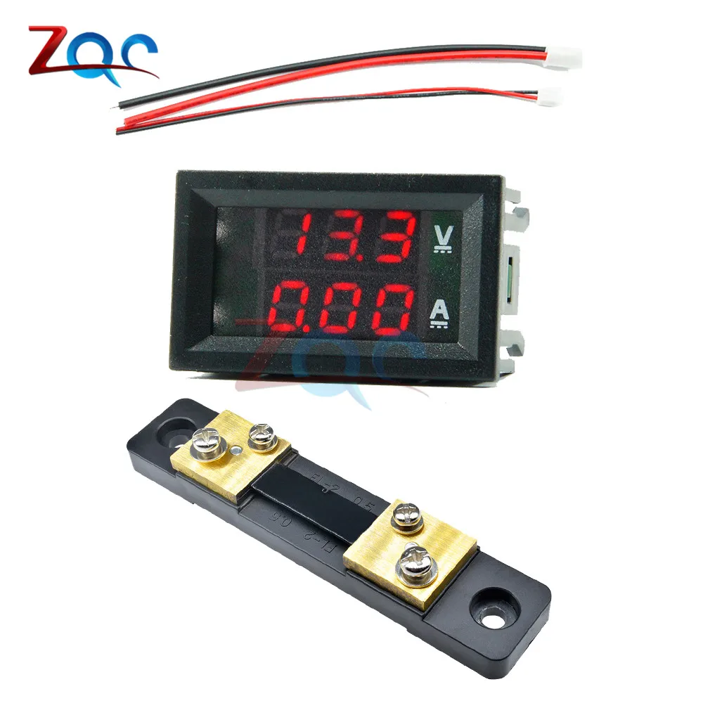 home depot calipers Mini Digital Voltmeter Ammeter DC 0-100V/ 7-110V 50A Amp Volt Voltage Current Meter Detector Tester 0.28" Dual LED Display Gauge sound measuring instrument