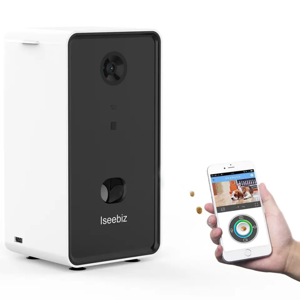 Online Shop Iseebiz Dog Camera Treat Dispenser Wifi Remote Pet