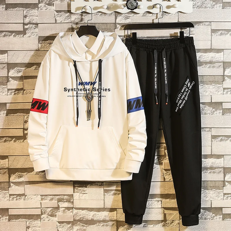 

Autumn Hoodie Suit Men Hooded Casual Sports Autumn Clothing New Style Korean-style Trend Students Coat Men'S Wear