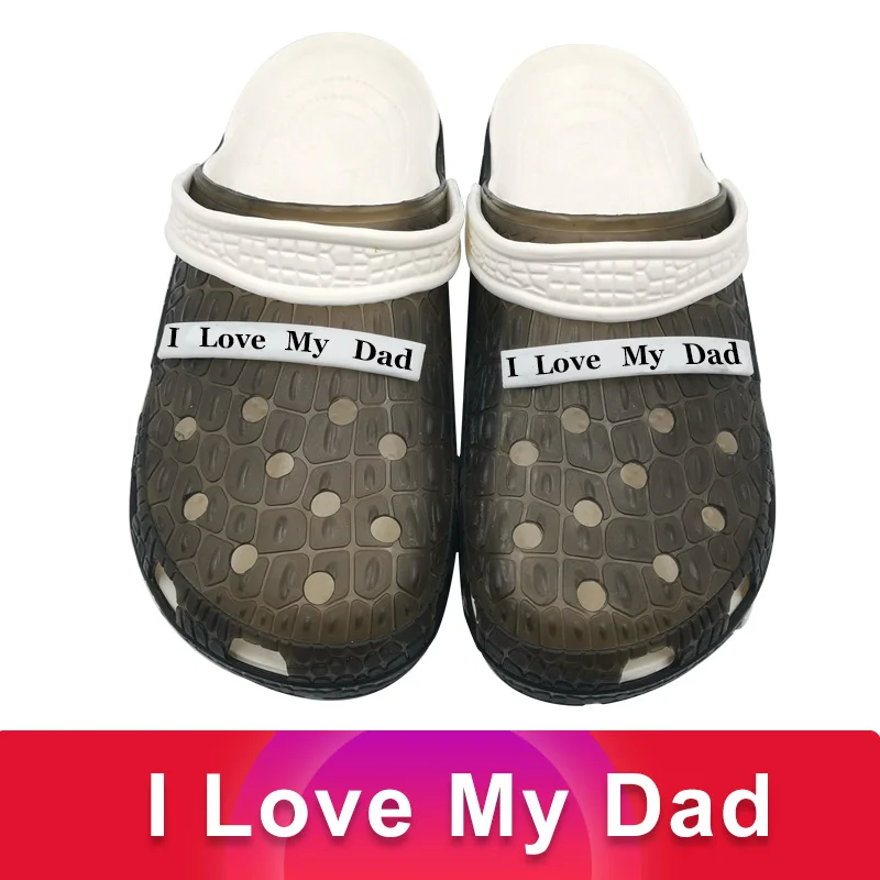 Массажные тапочки с надписью «I LOVE MY DAD»; Сабо; домашняя обувь; мягкая мужская повседневная обувь из ЭВА; Sapato Masculino Zapatos De Hombre; capcie Osasuna loffen