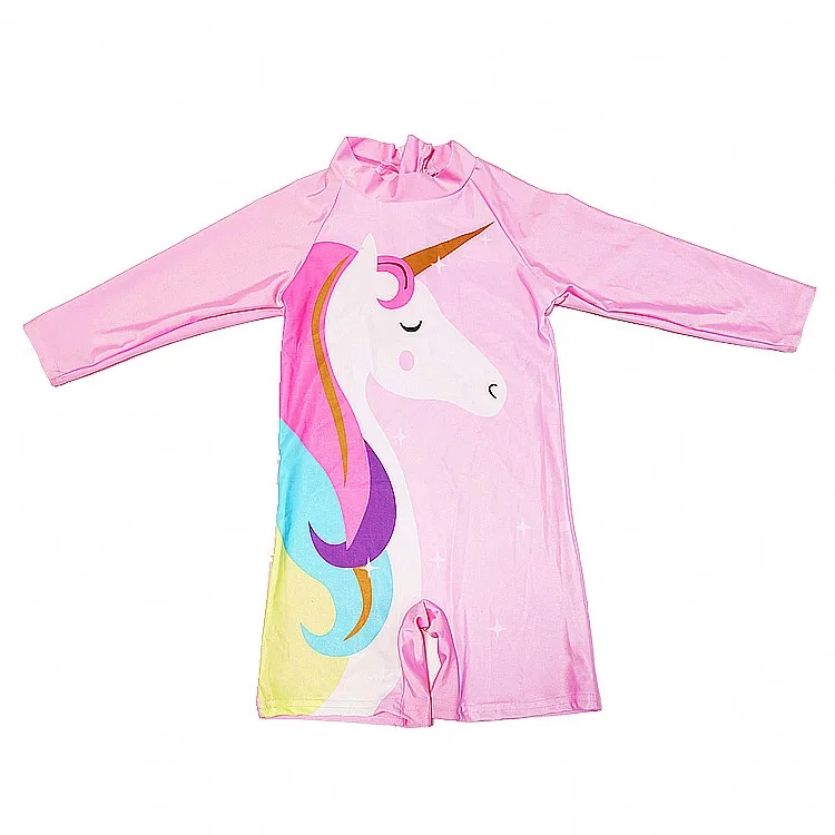 

Cartoon Long Sleeve KID'S Swimwear Baby Girls GIRL'S Swimwear Beach UV-Protection Quick-Dry Tour Bathing Suit