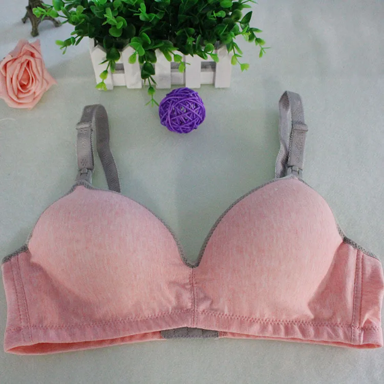 pink Хлопковый бюстгальтер для кормящих мам, нижнее белье медсестры, Одежда для беременных, бюстгальтер для кормящих мам, бюстгальтер для беременных женщин - Цвет: pink