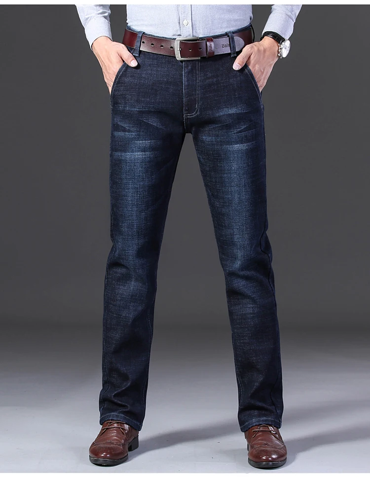 Плюс бархатные джинсы мужские зимние толстые теплые прямые тонкие модные потертые вельветовые джинсовые брюки повседневные трендовые Большие размеры