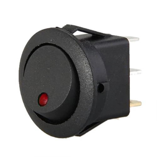 12V светодиодный инвертор кресло-качалка кулисный переключатель круглый SPST ВКЛ-ВЫКЛ для лодки автомобиль красный