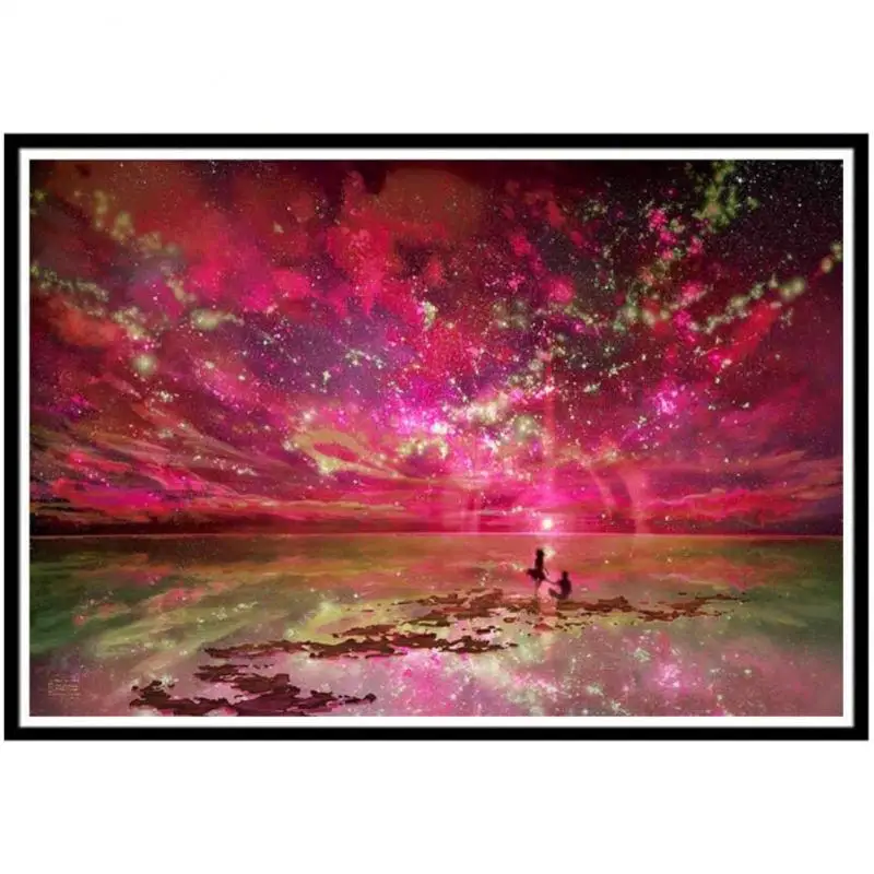 Сделай Сам модная 5D алмазная вышивка крестом Домашнее Красное звездное небо