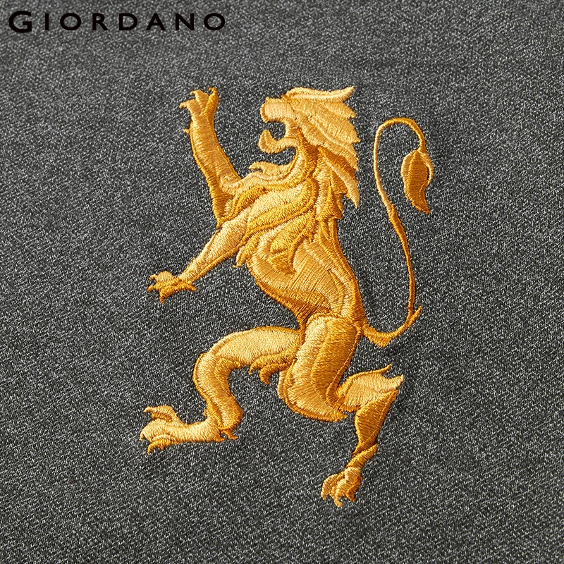 Giordano поло мужское slim fit футболка Polo с короткими рукавами и принтом рубашка груди выполнена из хлопка и спандекса рубашка поло мужская