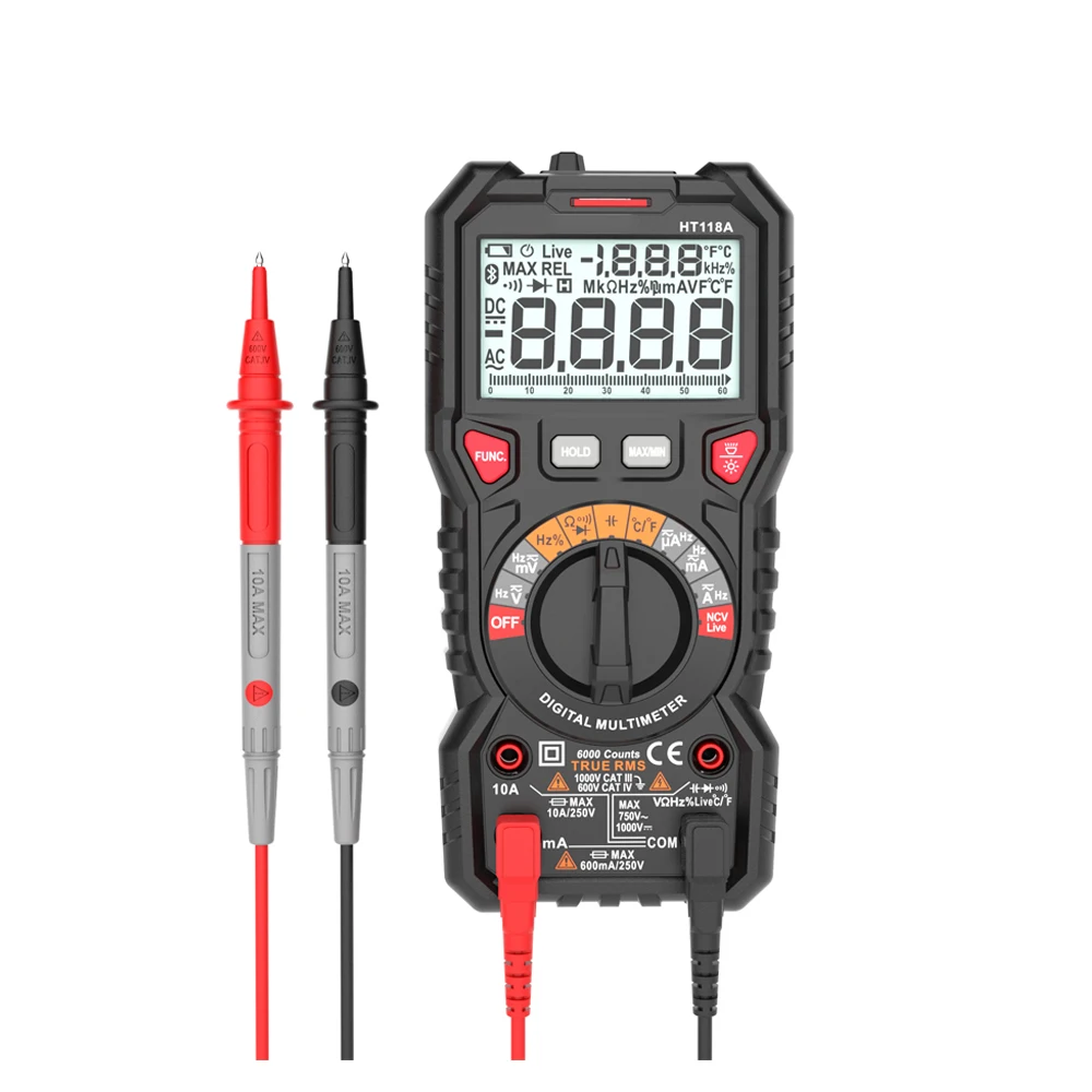 HT-118A 6000 Counts Digital Multimeter T-RMS/Autorange Multimeter smart chip Multimeter Digital