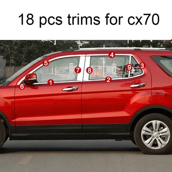 

stainless steel car window trims for changan cx70 2016 2017 2018