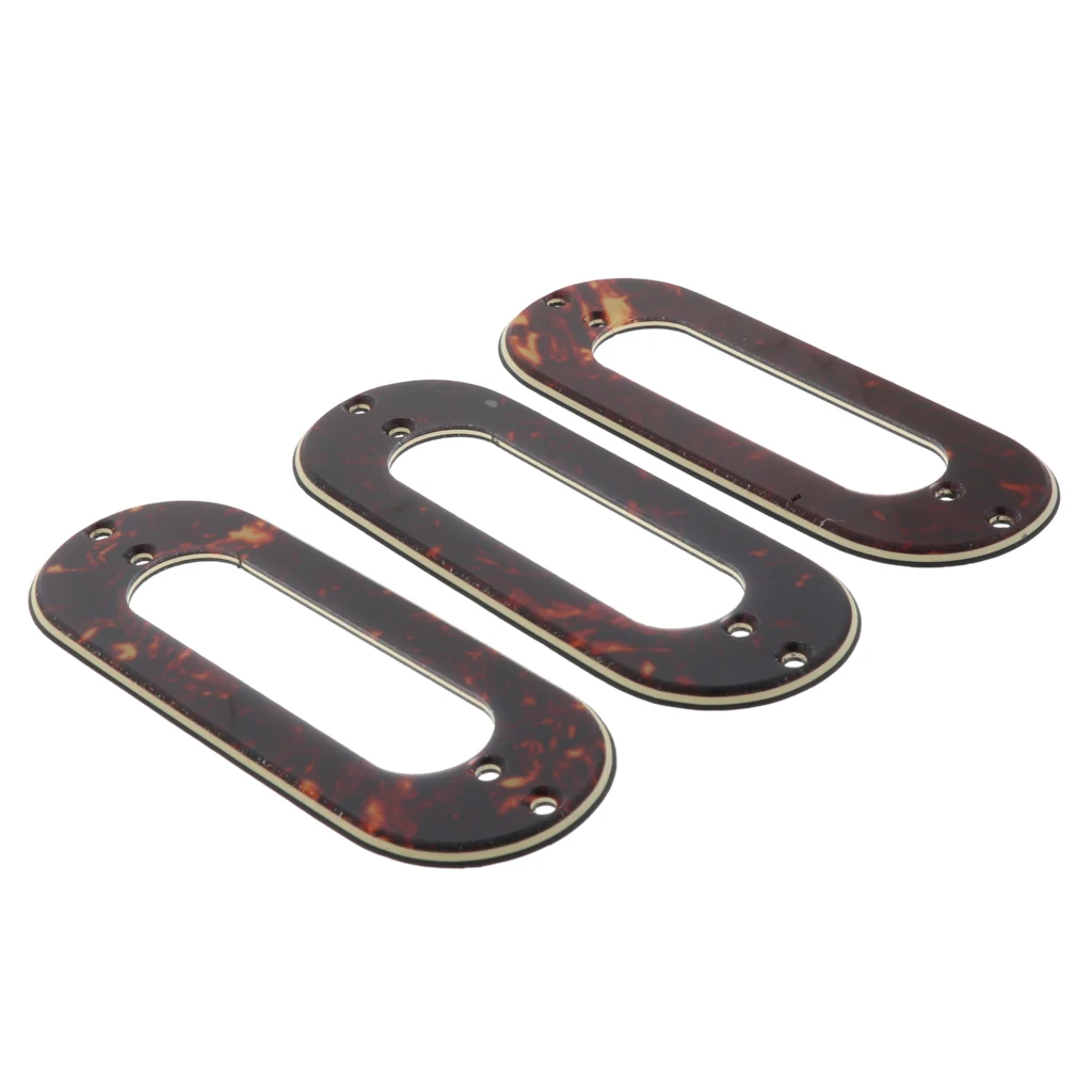 3pcs Metal Single Coil Pickup Mounting Ring for ST Style Guitar Replacements - Цвет: Красный