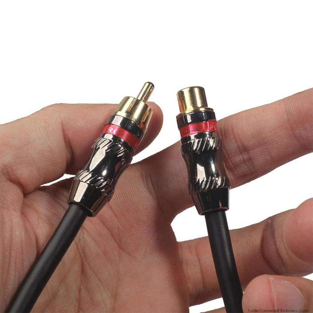 RCA штекер в один RCA Женский одиночный Phono RCA Аудио Композитный Удлинительный кабель провод линия для DVD плееров ТВ