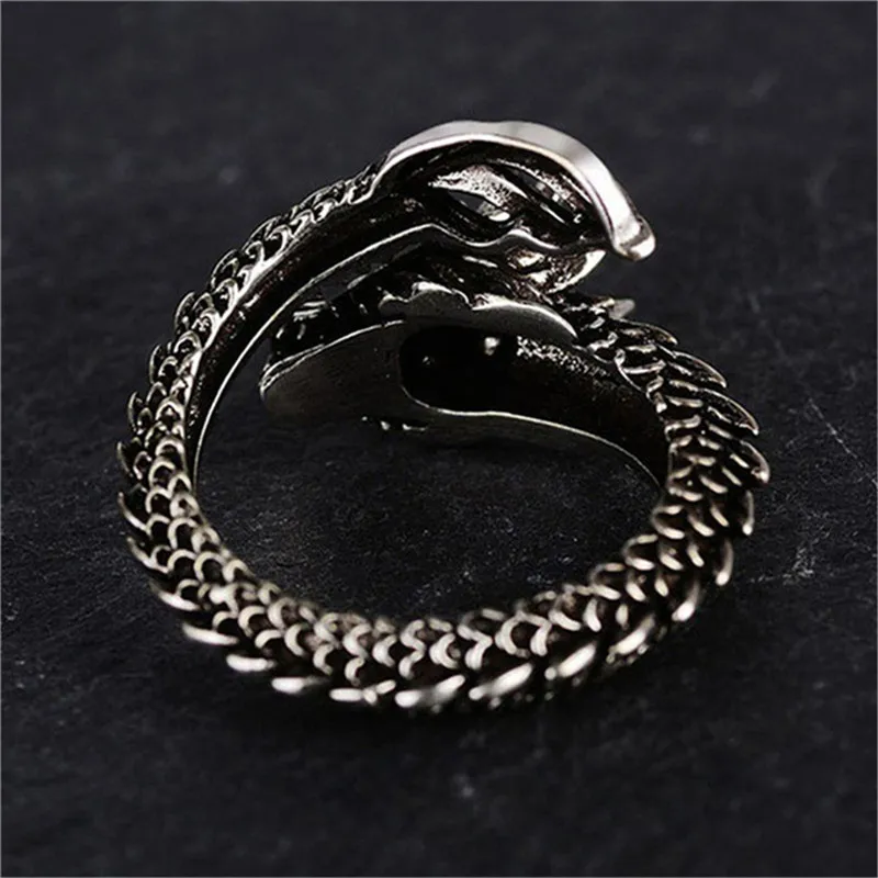 1 Pcs Cool Opening Rings Unisex Ring Men Women Jewelry Adjustable Sterling Dragon Ring Good Gifts Alloy  Animal  Metal  Unisex 3