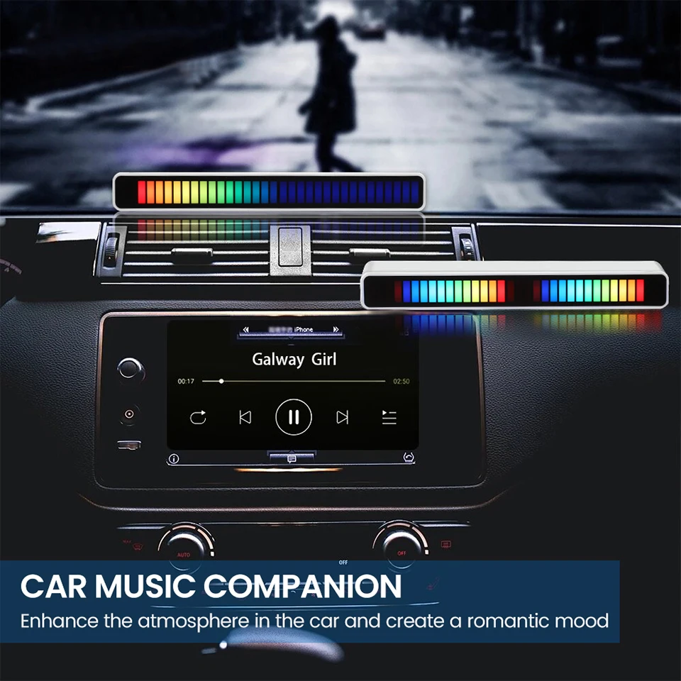 pre amp AIYIMA Music Spectrum LED Audio Level Indicator Amplifier VU Meter Stereo Voice APP Control RGB For Car Player Atmosphere Lamps streaming amplifier