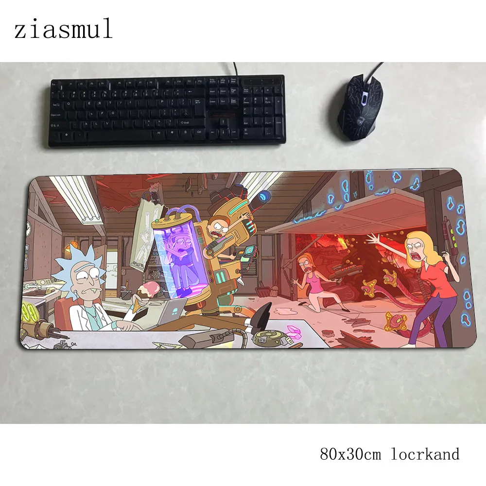 Коврик для мыши rick and marty, геймер, 3d, 800x300x3 мм, коврик для мыши notbook, игровой коврик для мыши, большой милый коврик для мыши, ПК, Настольный коврик для мыши