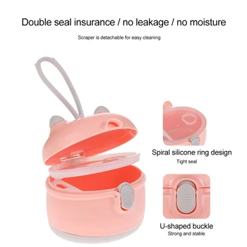 

Single Layers Container Baby Storage Box with Lid Milk Powder Box Dispenser Storage Formula Feeding Bottle Safe Reliable 2Colors