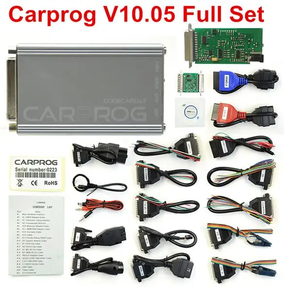 Carprog полная идеальная онлайн Версия прошивки V8.21 V10.93 V10.05 со всеми 21 адаптерами, включая полную авторизацию