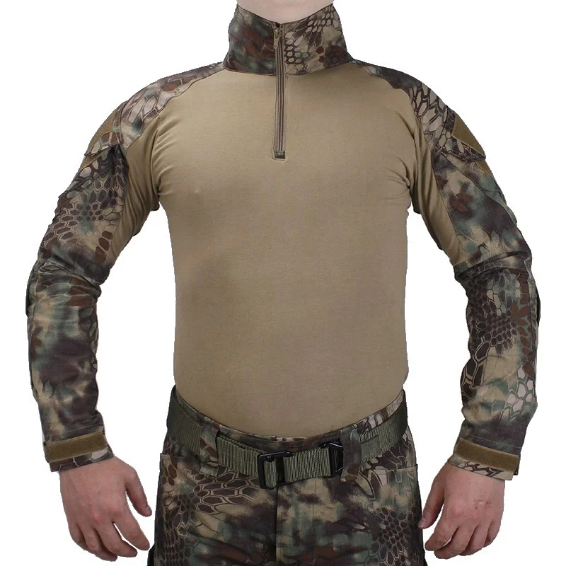Kryptek Mandrake военный тактический камуфляж футболка с длинным рукавом для мужчин армейские футболки-униформы для страйкбола армейский Охота Футболка