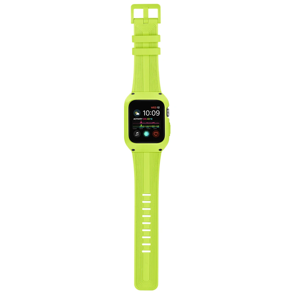 Для серий 2/3 Ремешки для наручных часов iWatch Apple Watch 5 4 44 мм 40 мм силикон 42 мм 38 мм браслет ремешок и чехол Сменные аксессуары