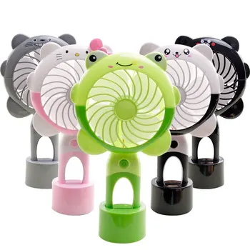 

Mini Cartoon Shape Three-speed Speed-adjustable Usb Fan Convenient Silent Energy-saving Handheld Charging Fan
