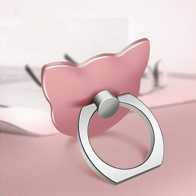 cat pink Палец кольцо держатель мобильного телефона мультфильм шаблон телефон стенд для iPhone 11 Pro samsung Xiaomi универсальный смартфон Ipad держатель - Цвет: cat pink