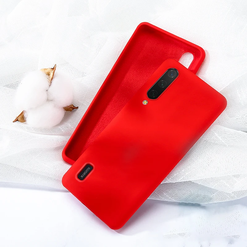 Жидкий силиконовый чехол красный mi Note 7 Pro K20 7A тонкие мягкие чехлы для Xiaomi mi 9 SE 9T mi A3 8 Lite A2 CC9e mi X 3 2s Чехол