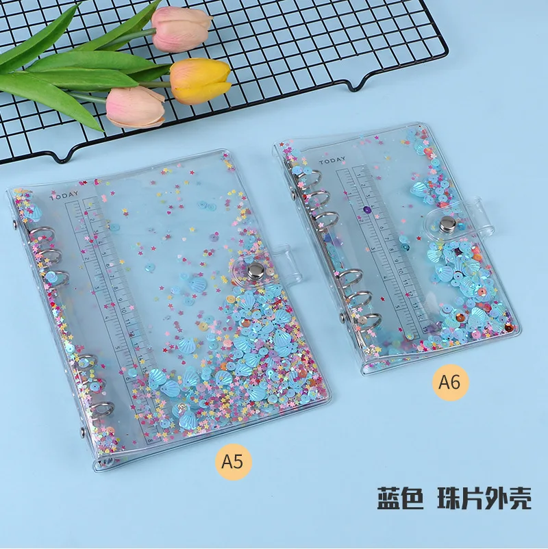 a6, com glitter, lantejoulas, para caderno, agenda,