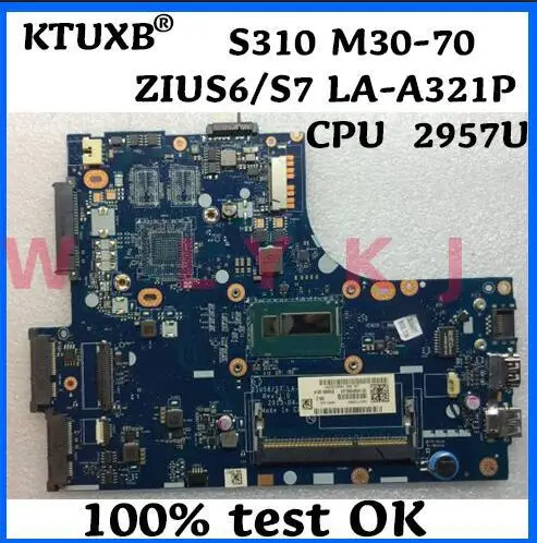KTUXB ZIUS6 / S7 LA-A321P материнская плата для ноутбука Lenovo S310 M30-70 Ноутбук Материнская Intel