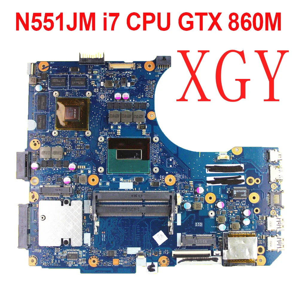 Материнская плата для ноутбука ASUS n551jm N551J N551JK N551JM N551JW материнская с процессором i7