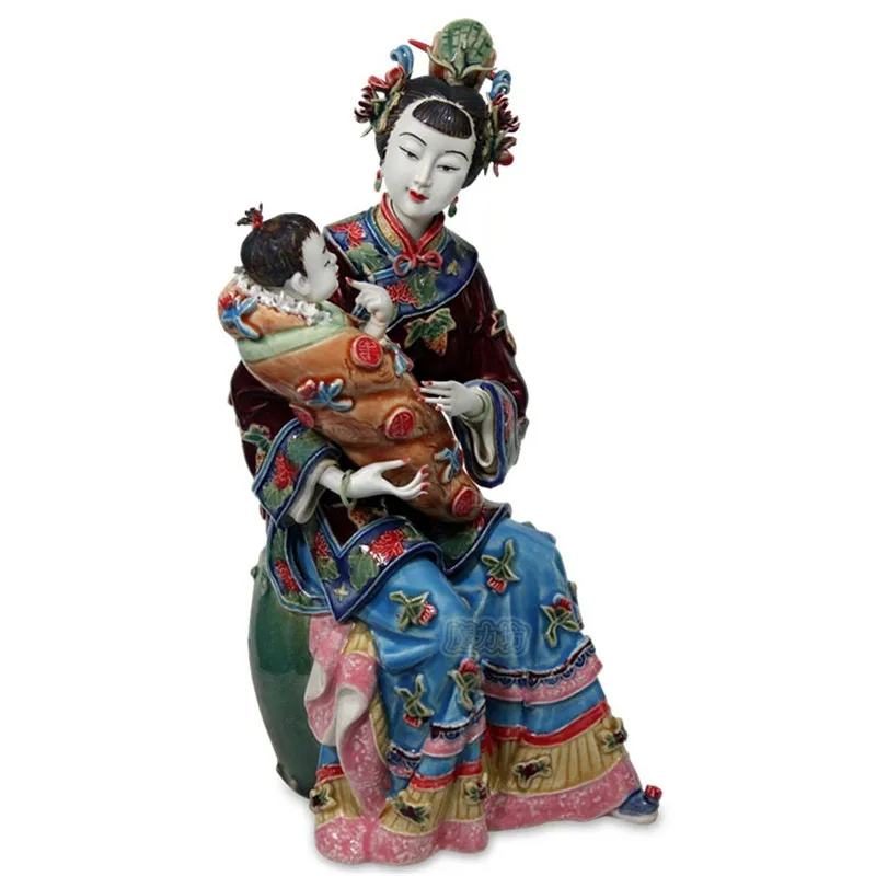 Китайские антикварные Jinling Twelve красивые женские статуэтки старинный фарфор кукла женщина скульптуры домашний декор Коллекционная R2396