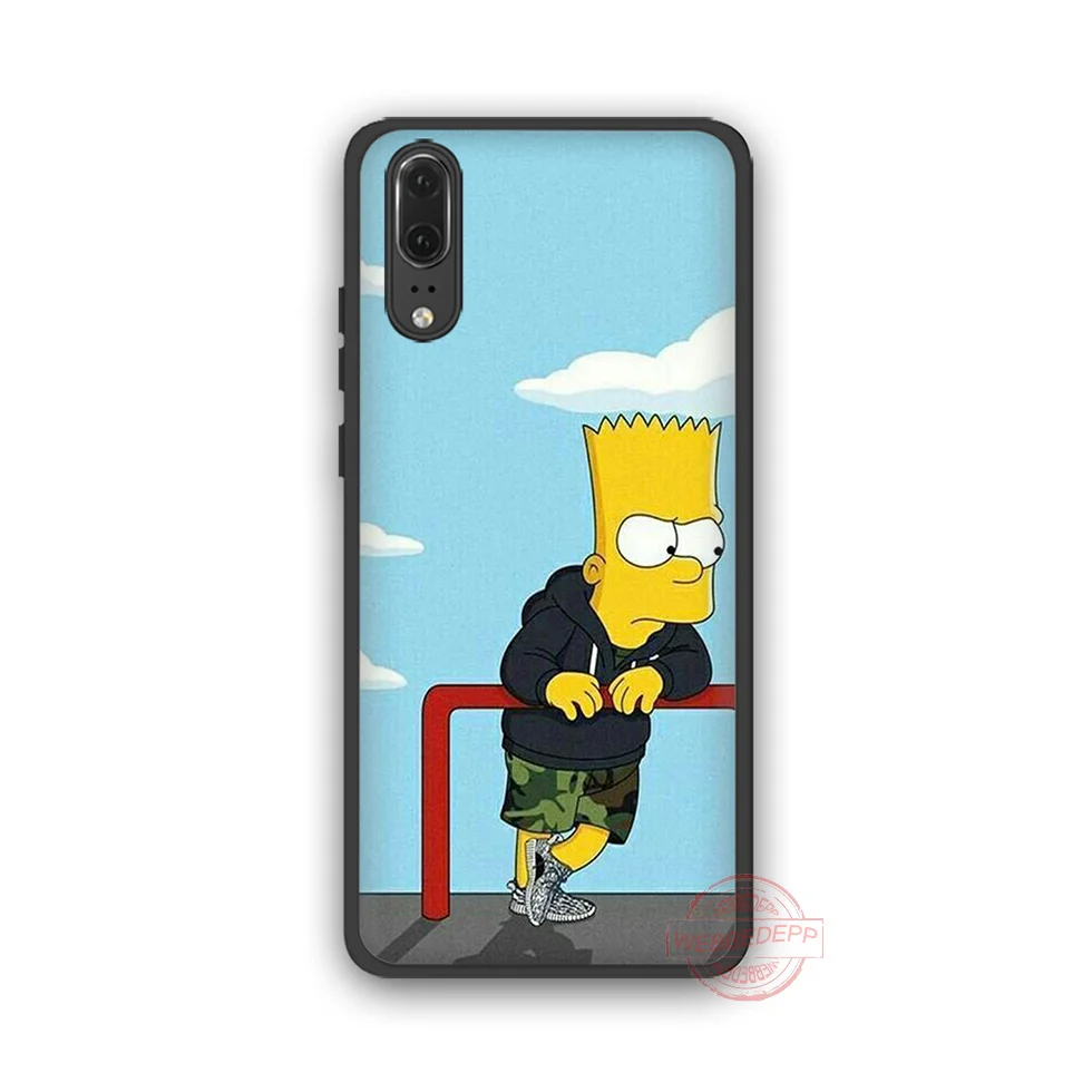 WEBBEDEPP The Simpson TPU phone case for Huawei P10 P20 P30 Lite Pro Y6 Y7 prime Y9 - Цвет: 7