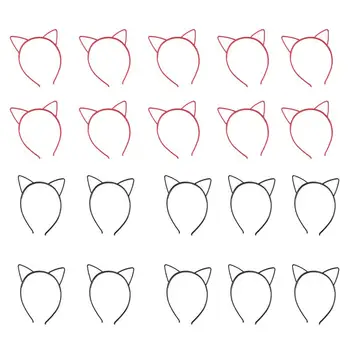 

20pcs Cat Ear Hair Band Adorable Exquisite Cute Hair Accessories Hair Hoop Hair Clasp for Party Halloween Performance