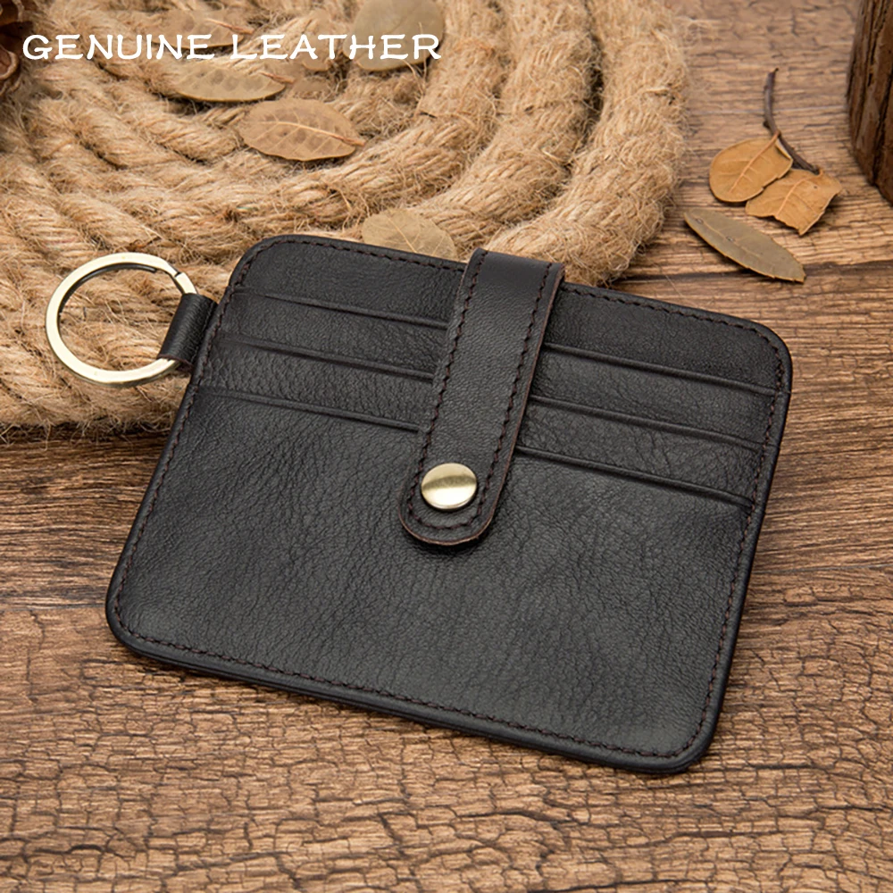 

Business Card Holder Women Wallets For Credit Cards Genuine Leather Slim Mini Short Wallet Fashion Portabel Coin Purse For Cards