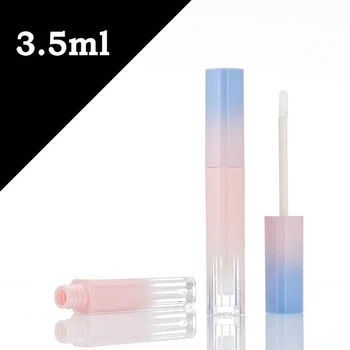 

3.5ml lip gloss tubes Lipstick lipgloss tube packaging Pink Blue Gradient Lip glaze bottle Empty Refillable cosmetics containers