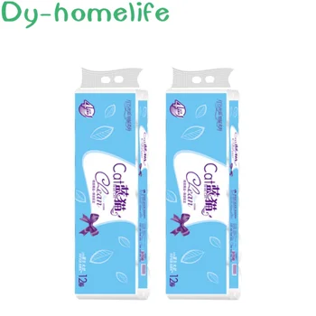 

12 Rolls of 4 Layers of Native Wood Pulp Coreless Roll Paper Toilet Paper Toilet Paper