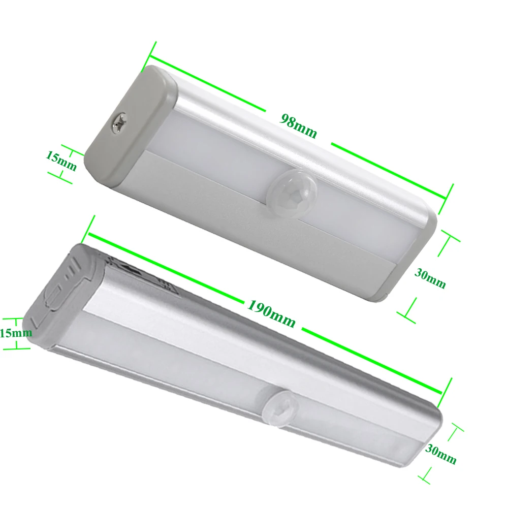 LED Night Light Motion Sensor Wireless PIR Battery Bookcase Closet Wardrobe Lamp Under Cabinet  Lights Kitchen Stairs Lighting (3)