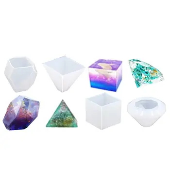 

Shapes Dice Fillet Square Triangle Dice Mold Dice Digital Game Silicone Mould 40JF