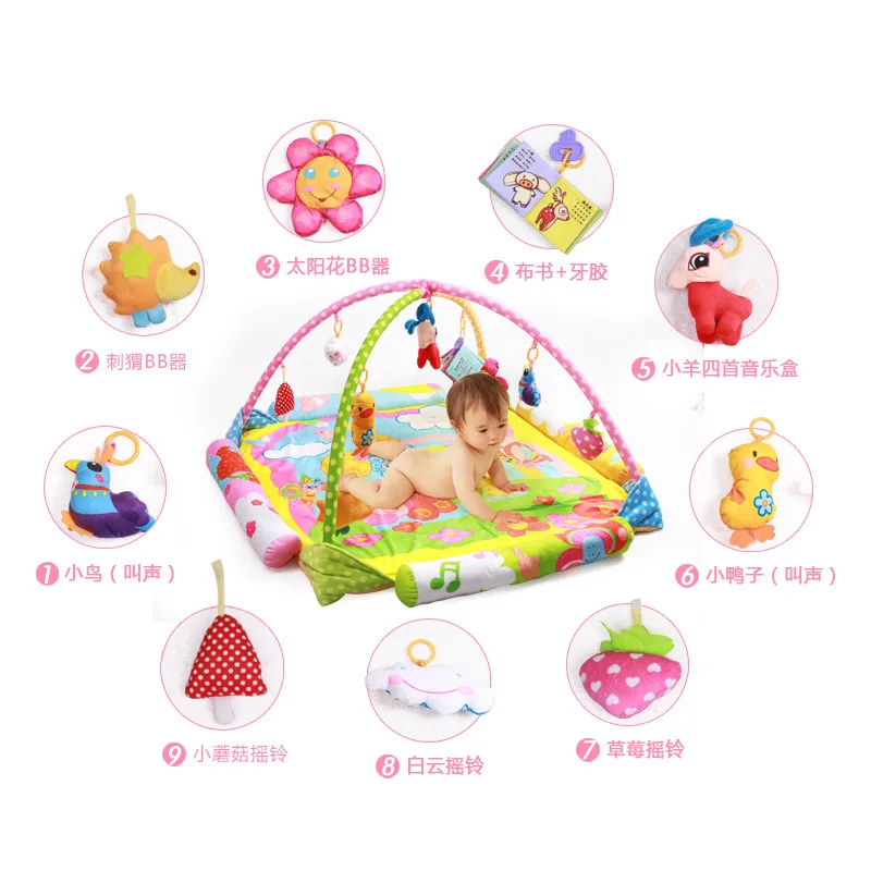 

Cartoon Sheep Music Game Blanket Infant Fitness Bracket Crawl Pad Baby Educational Toy 0-12 Month-Aged 1-2 Years