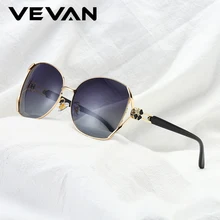 VEVAN, высокое качество, сплав, оправа, женские поляризованные солнцезащитные очки, UV400, защита, четыре листа, солнцезащитные очки для женщин, oculos feminino