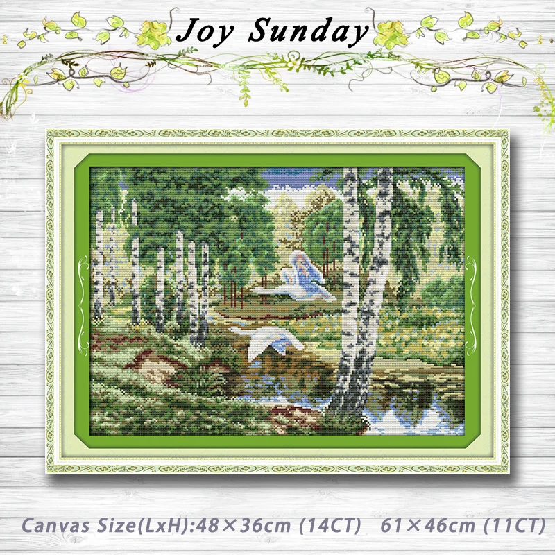 

The wild geese in the forest Counted Cross Stitch Sets scenery Cross Stitch 11CT 14CT Cross Stitch Kits Embroidery Needlework