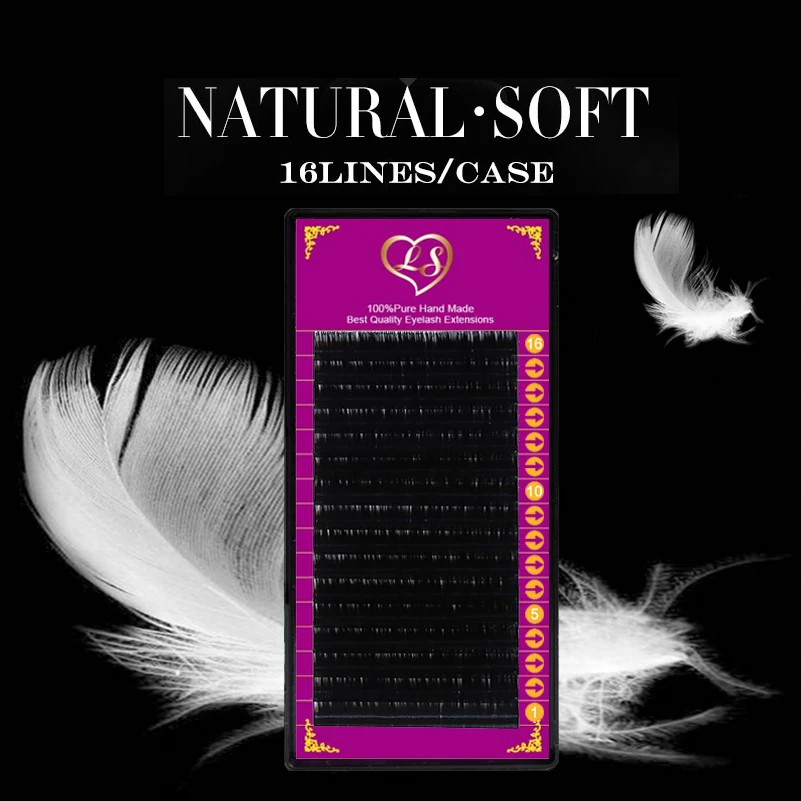 

MB 16Rows Long 3d 100% mink lashes individual eyelash maquiagem cilios for professionals soft False eyelashes extension faux cil