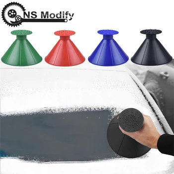 

NS Modify Funnel Snow Remover Tool Outdoor Funnel Windshield Ice Scraper Deicer Cone Deicing Tool Scraping Window Glass Cleaning