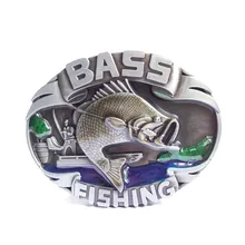 

Hot Sale West Cowboy Style High Quantity Zinc Alloy 3D Wild Fish Men Bass Fishing Belt Buckles Drop Ship 13-003