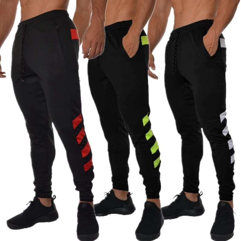 Men's Casual Pants spring Autumn Trousers Men Pants Slim Fit Sweatpants Jogger Striped Bodybuilding Hip Hop Pants Sportswear