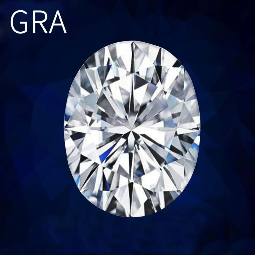 

Szjinao Real Loose Gemstone Moissanite Diamond 1ct 5*7mm D Color VVS1 Oval Cut Moissanite Stone Undefined With GRA Certificate