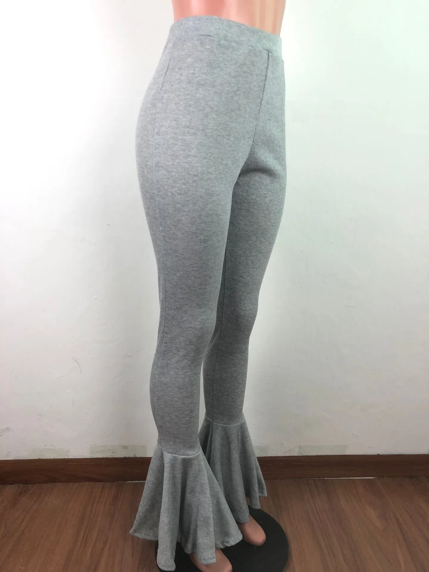 RD Casual Women Flare Pants Full Length Flared Pants High Elasticity Bell Bottom Trousers Long Boot Cut Pants Girls Outdoor Wear