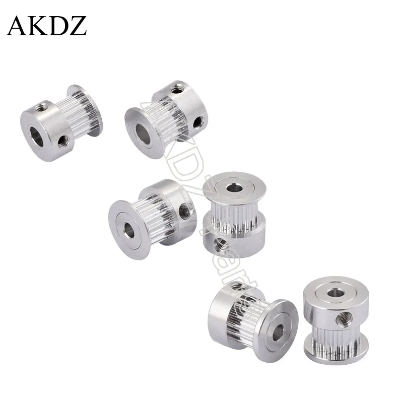 2GT 15 16 17 20 teeth 2GT Timing Pulley Bore 4/5/6mm for GT2 Open Synchronous belt width 6mm small backlash 15 16 17Teeth 16T 3d printer accessories,timing belt pulley,timing pulley