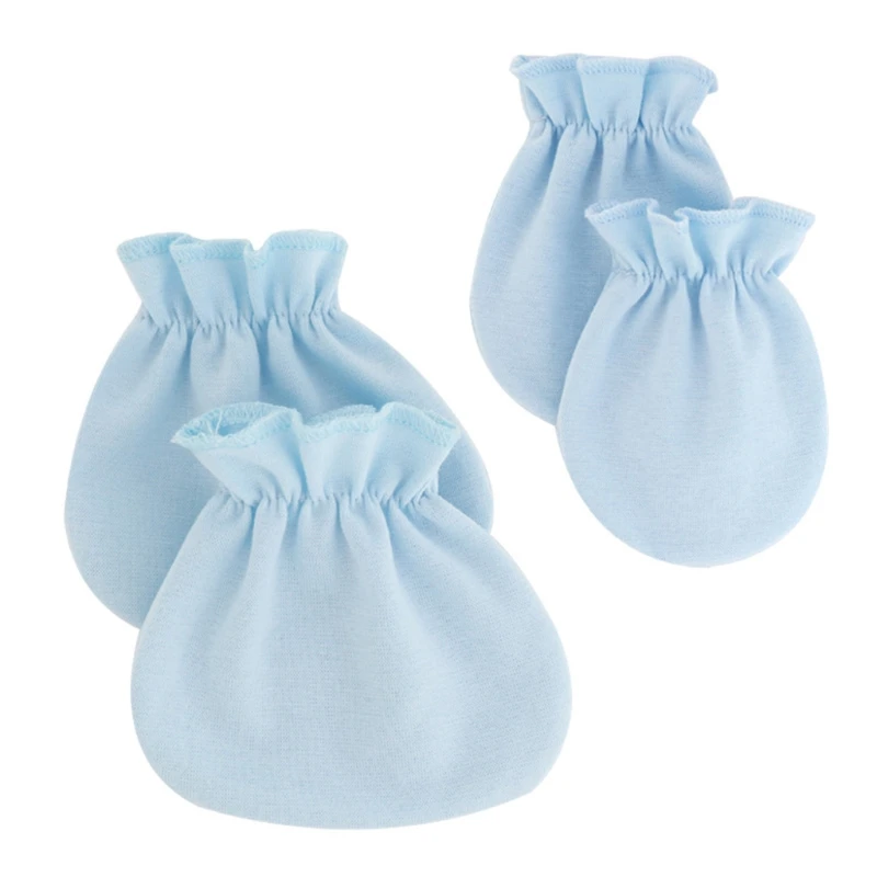 Baby Soft Cotton Gloves Foot Covers Set Anti Scratching Mittens Socks Face Protection Gloves Sox Kit for Newborn Infants 5
