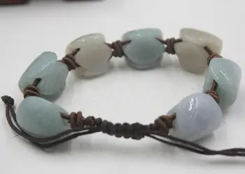 

Natural Grade A 15mm Tortoise Bead Jade (Jadeite) Knitted Bracelet Unisex
