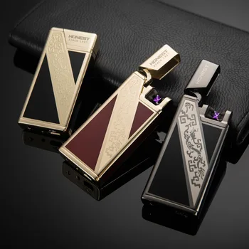 

Ping Sound Dual Arc Electronic Cigarette Lighter USB Metal Rechargeable Windproof Flameless Electric Plasma Cigar Lighter