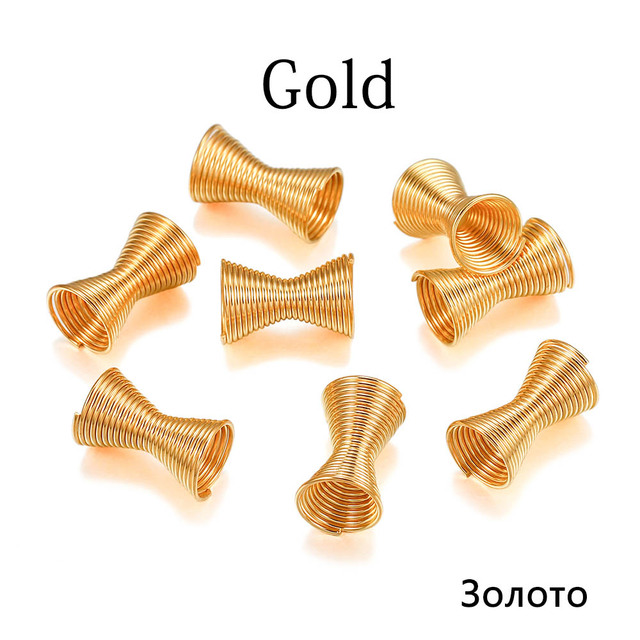 Metal Spring Funnel Shape Spacer Beads Caps Beading DIY Findings End Caps Bead Stoppers For Jewelry Makings Accessories