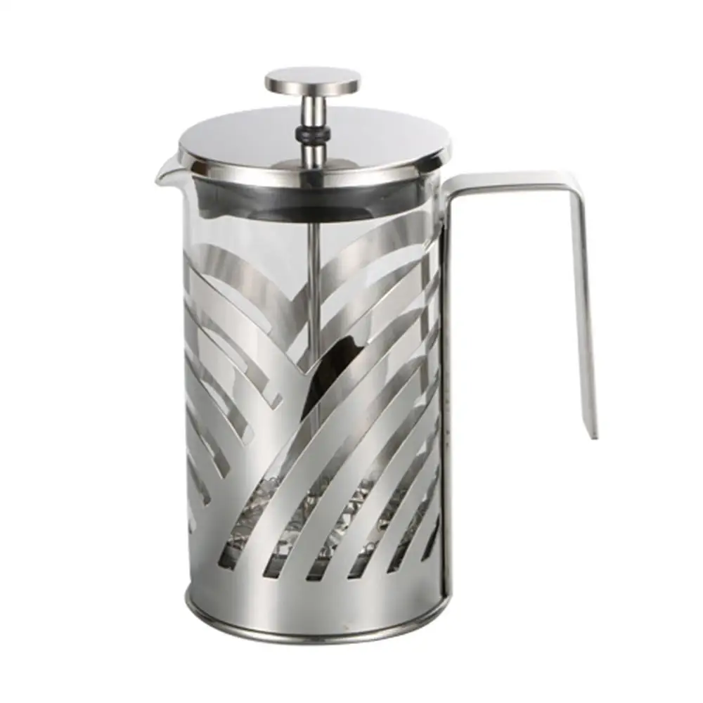 350ml Нержавеющая сталь Френч-пресс для приготовления кофе изолированный кофе чай пивоваренный горшок кофейник Перколятор инструмент с фильтром корзины - Цвет: 350ml